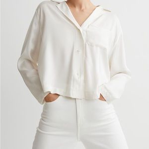 White Satin Blouse